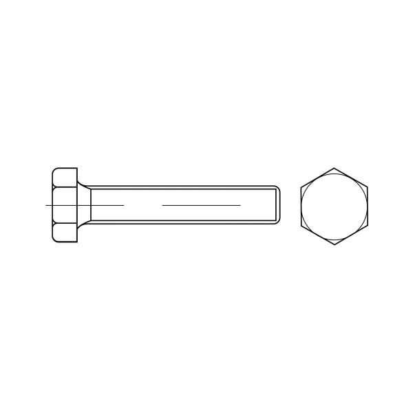 Sechskantschraube M3 , DIN 933 Edelstahl V2A