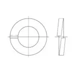 Federring Form B DIN 127 Edelstahl Federring DIN 7980 fuer Zylinderschraube Edelstahl