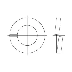 Federring Form B DIN 127 Edelstahl Federring DIN 7980 fuer Zylinderschraube Edelstahl
