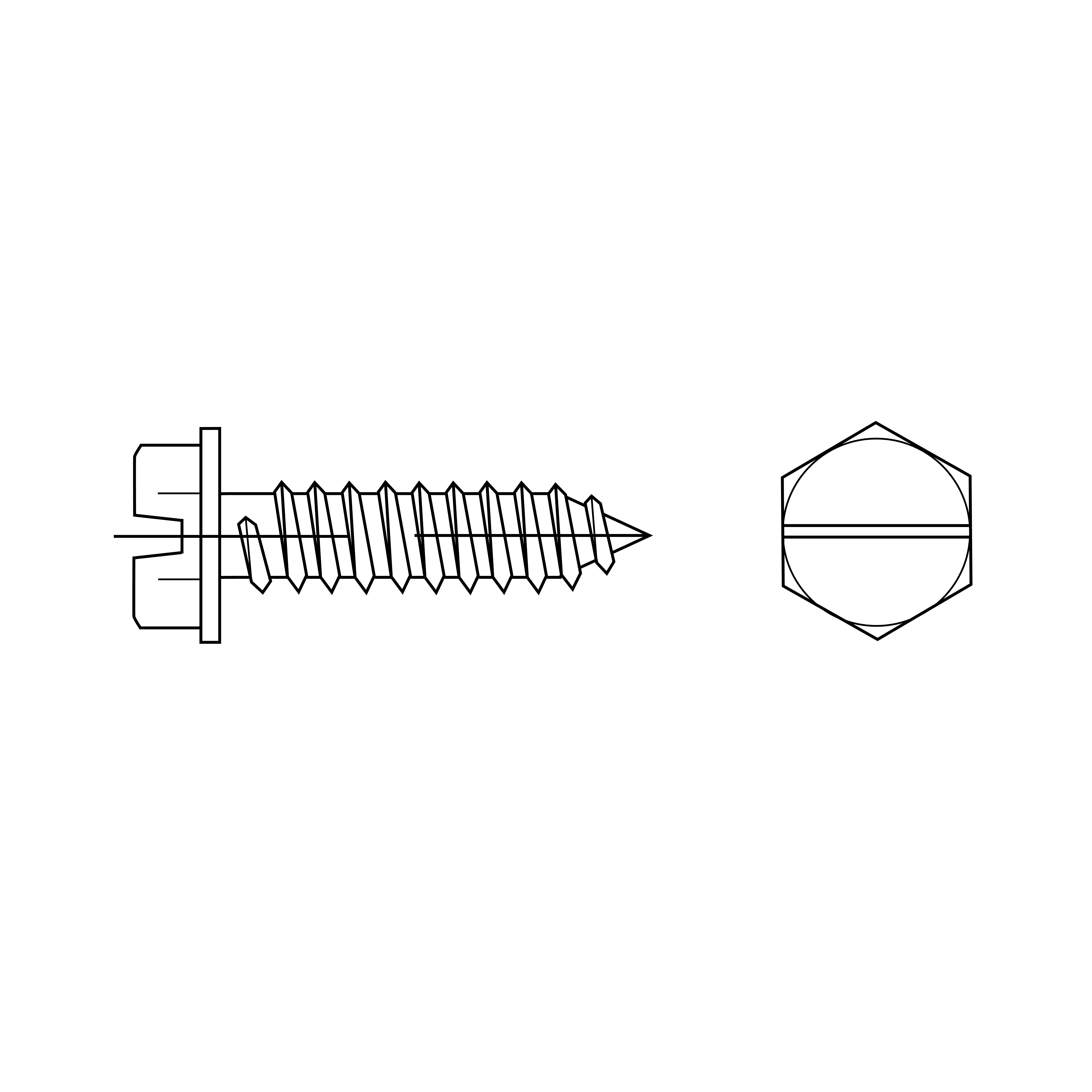 Sechskantschraube DIN 7976 3,9 Edelstahl A2